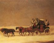 The Derby and London Royal Mail on the Open Road in Winter - 亨利·艾尔肯